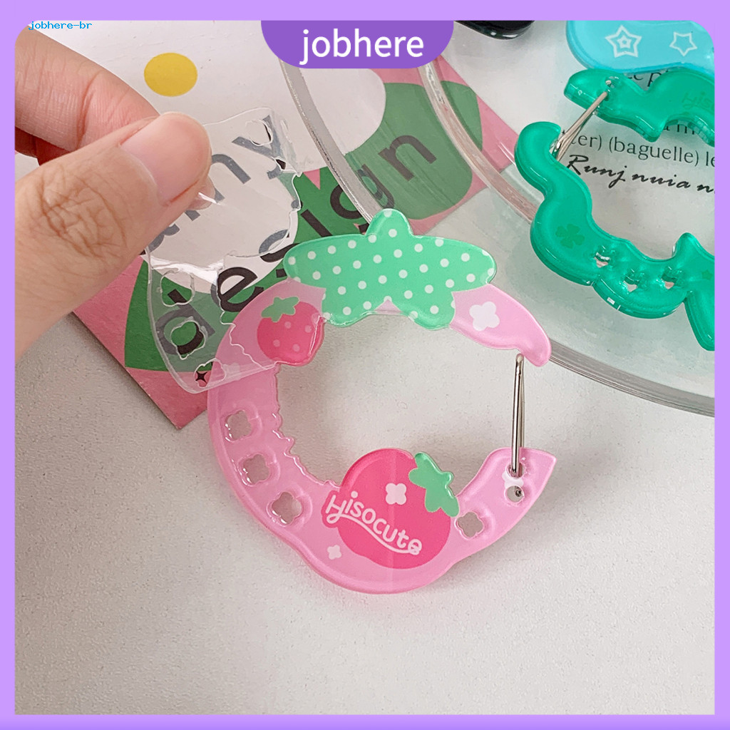 Key Chain Carabiner Keychain Star Strawberry Cake Shape Clip-on Hook Everyday Carry Accessory for Bags Outdoor Use – S