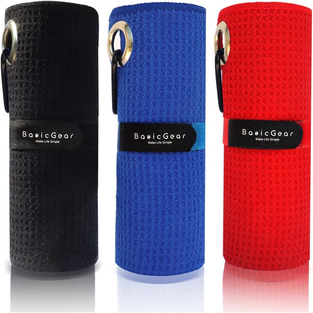 BasicGear 3 Pack Golf Towel (16