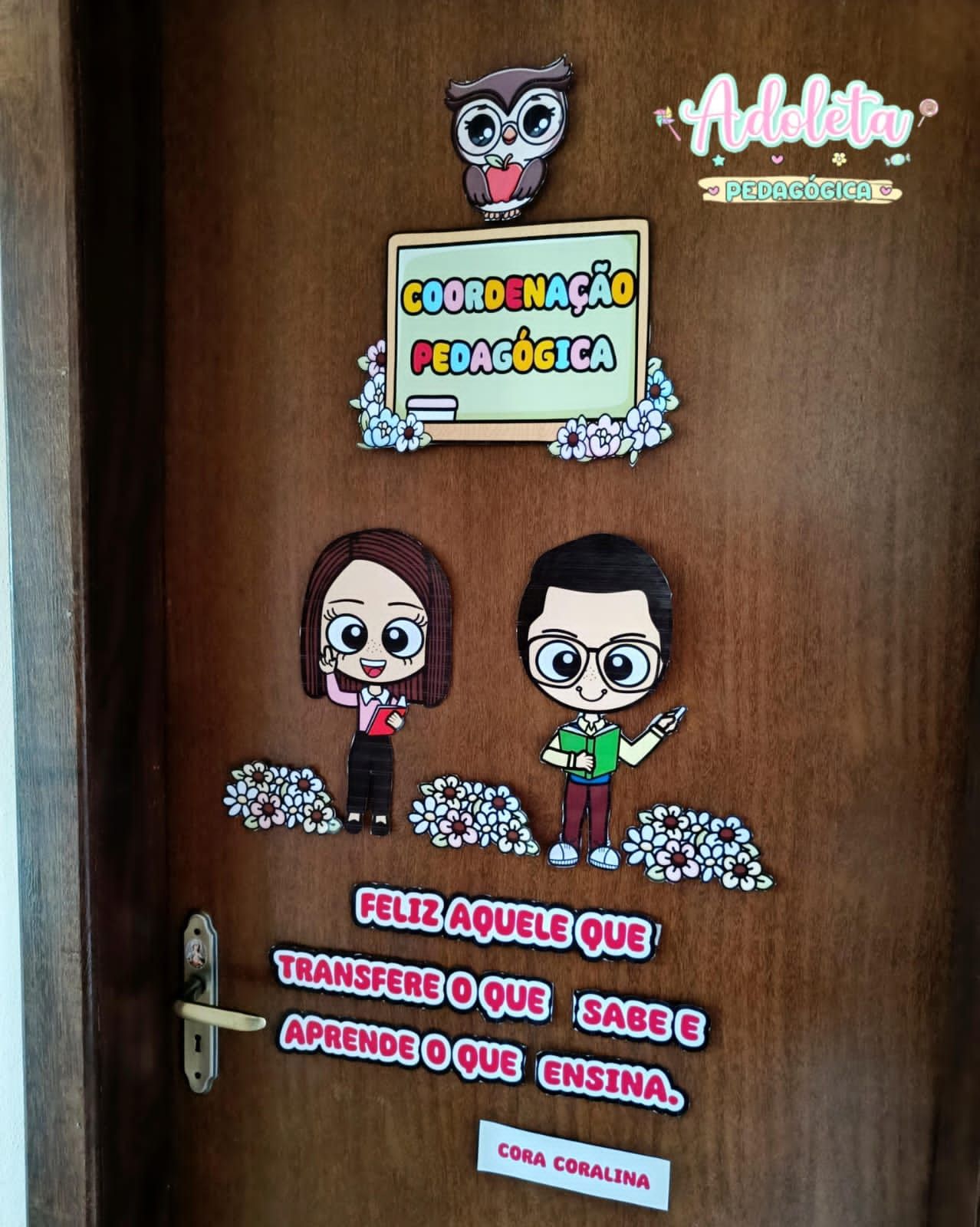 Painel de Porta Coordenação Pedagógica