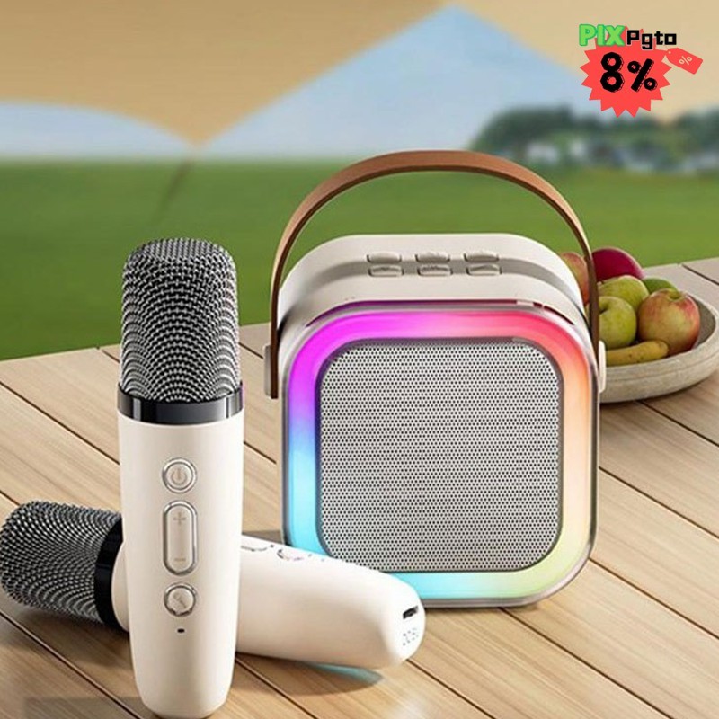 Bluetooth Alto-falante portátil sem fio Multi funcional Karaoke Music MP3 Player Sistema de Karaoke