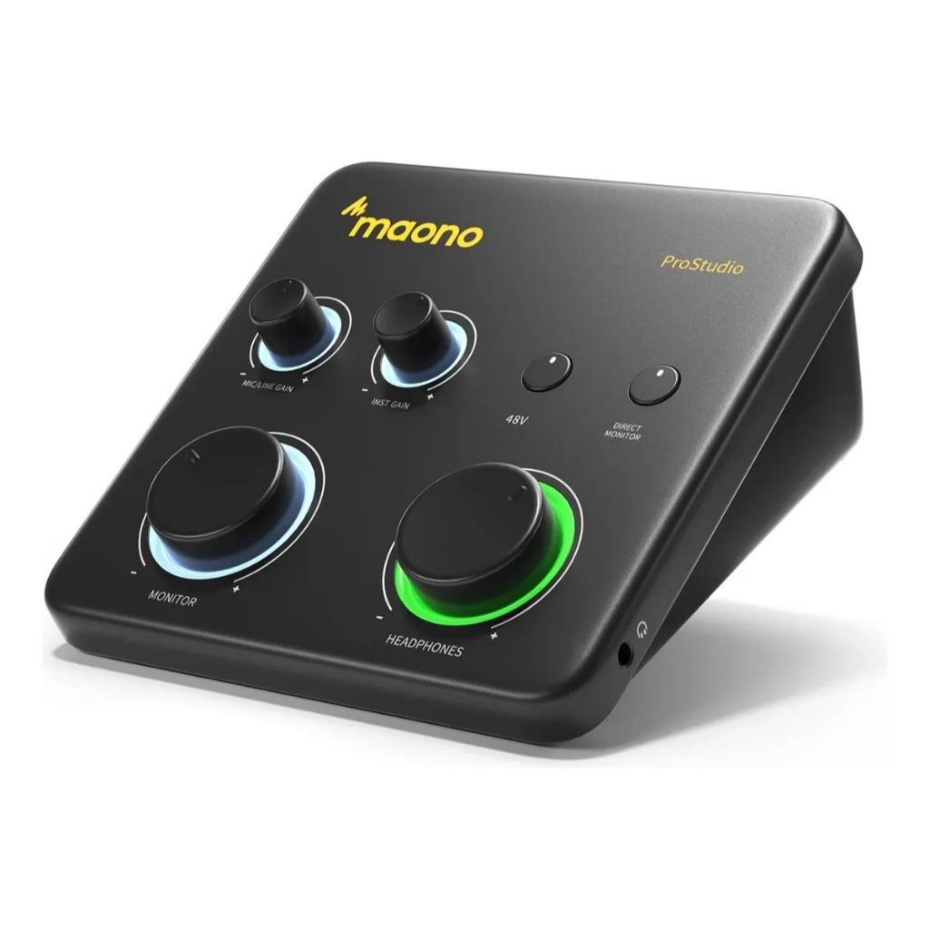 Interface De Áudio Maono Prostudio Placa De Som Estúdio 48v