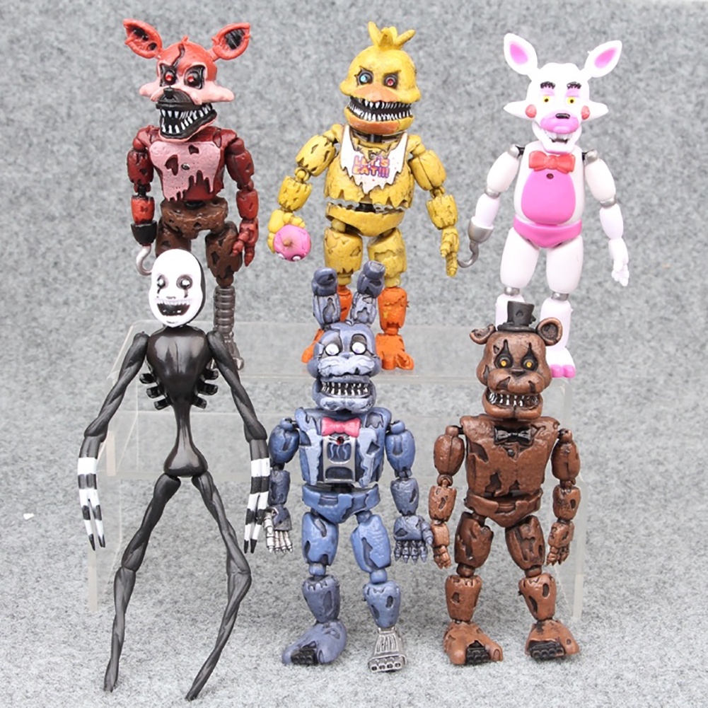 Mbbb _ Five Nights Action Figures LED Doll Toy Gift Destacável Para Crianças