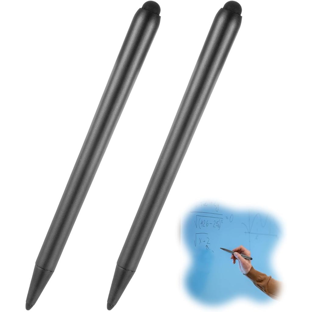 2 PCS Smartboard Pen, Black Whiteboard Stylus Pen for Touchscreen Stylus Pens 2 in 1 Electronic Screen Writing Pens Doub