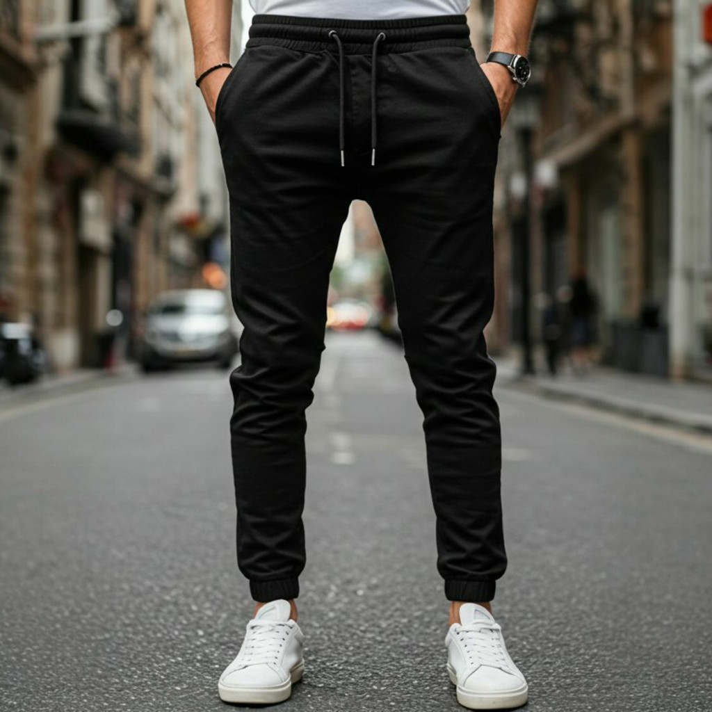 Calça Moletom Lisa Algodão Streetwear Premium Comfort