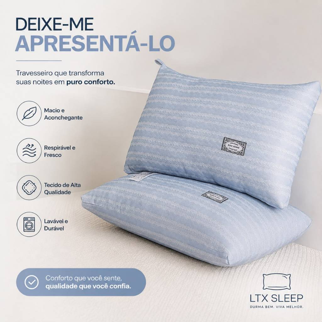 Travesseiro Soft Touch Deep Sleep - Edição Especial Comfort Blue