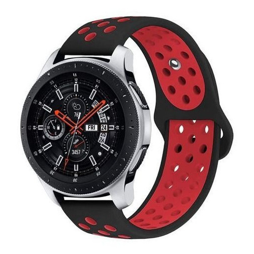 Pulseiras Sport Compatíveis C/ S3 - Watch 46mm Preto/red Nk