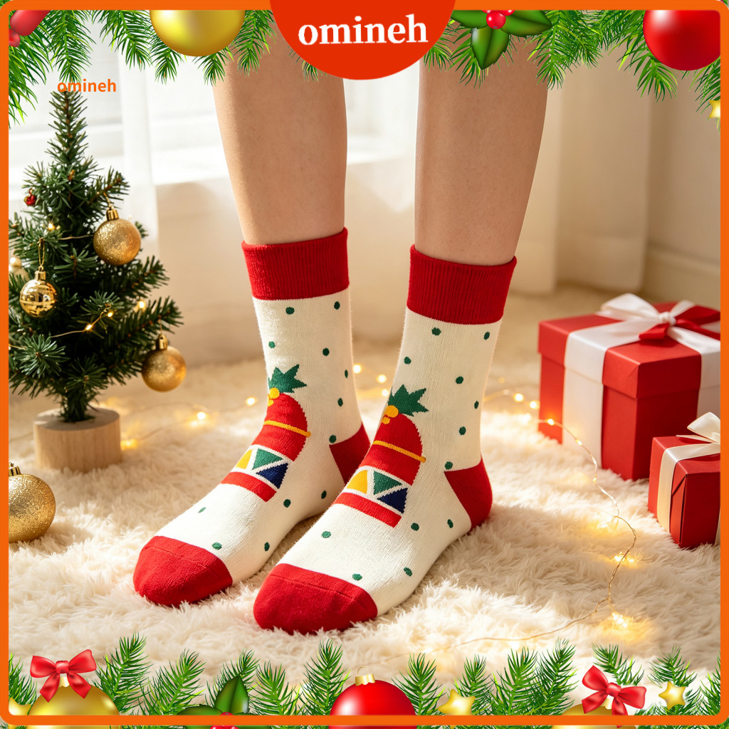 New Year Festive Socks Christmas Stocking Stuffers Cute Stockings Cotton Crew for Women – Soft Breathable Thermal Holi