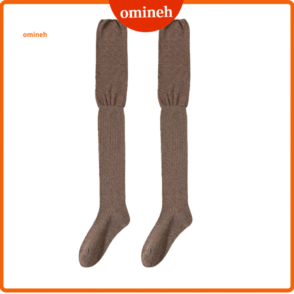 Over the Knee Socks Skin-friendly Women’s Over-the-knee Soft Cotton Stretch Thigh High Ribbed Boot Comfortable Tall Sc
