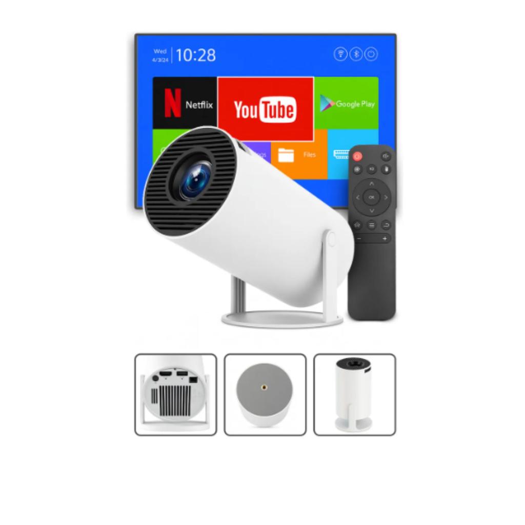 Projetor HY300 Original Portátil Smart Android 11 4K Ultra HD HDMI Wifi Bluetooth Alto Falante Embutido