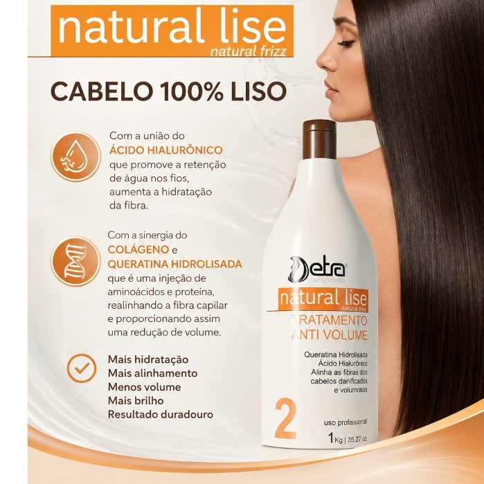Escova progressiva Alisamento Capilar Natural Lise Antiga Vitalise  Detra Hair Cosmeticos