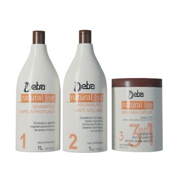 Vita Lise Escova Progressiva Alisamento Natural Lise (antiga vitalise ) Original 3 itens 1 litro