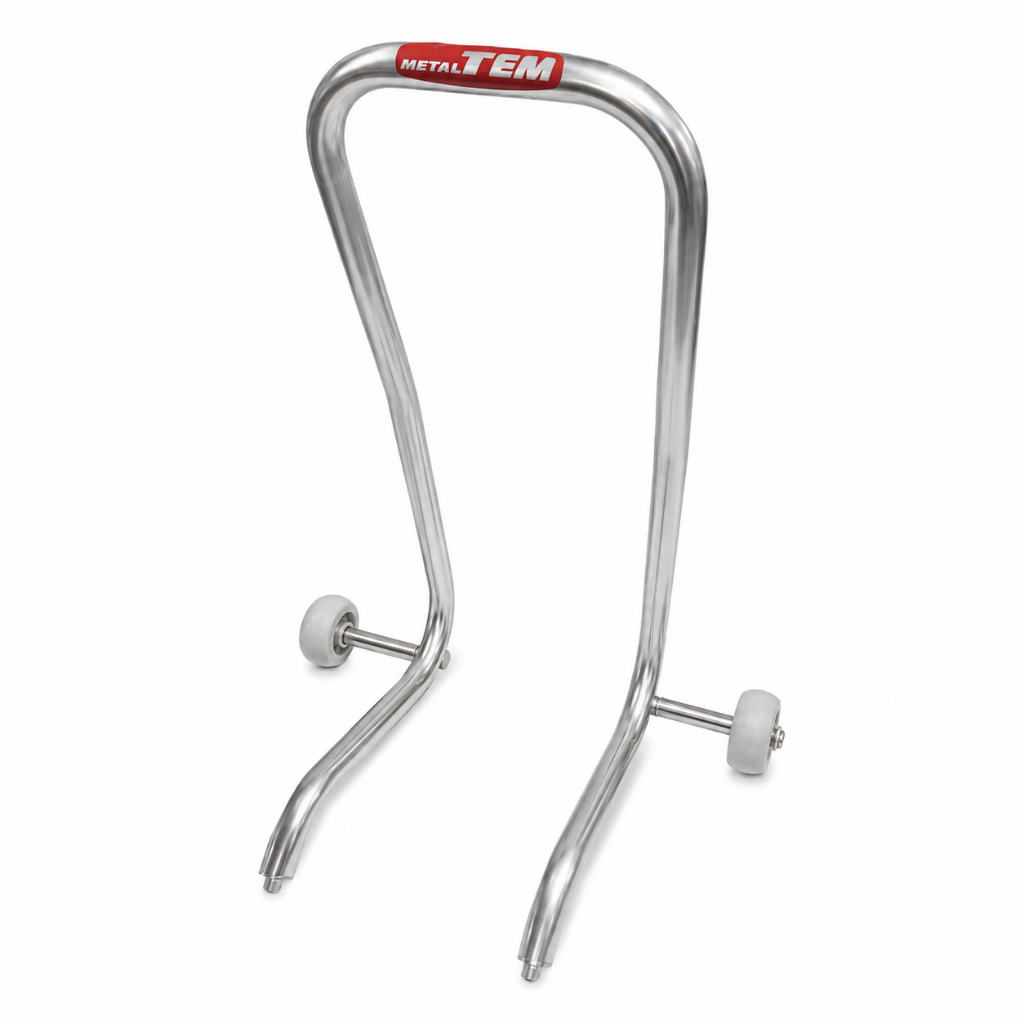 Cavalete Para Moto Dianteiro De Roda - Apoio na Furação Por Baixo da Bengala - Aço Epóxi Metal PEM