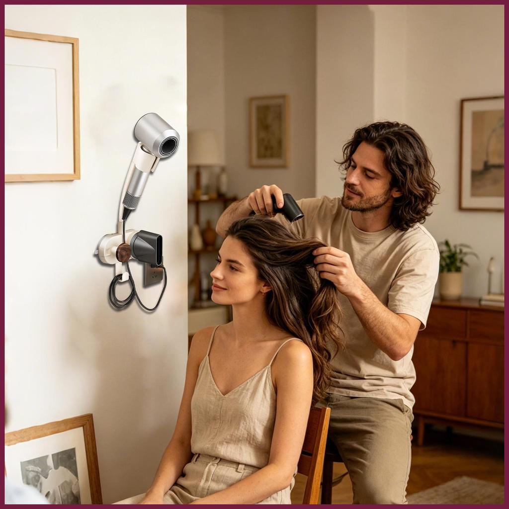 Suporte De Secador De Cabelo Montado Na Parede Ventosa 360 Rotação Ajustável Cabide Para Mulheres Mãe Pet Grooming keabr