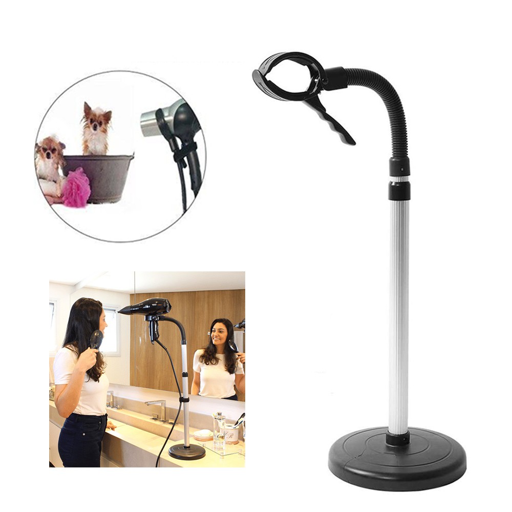Suporte Secador Cabelo Pet Bancada Flexivel Ajustavel Chao Giratorio Cabeleireiro Salao