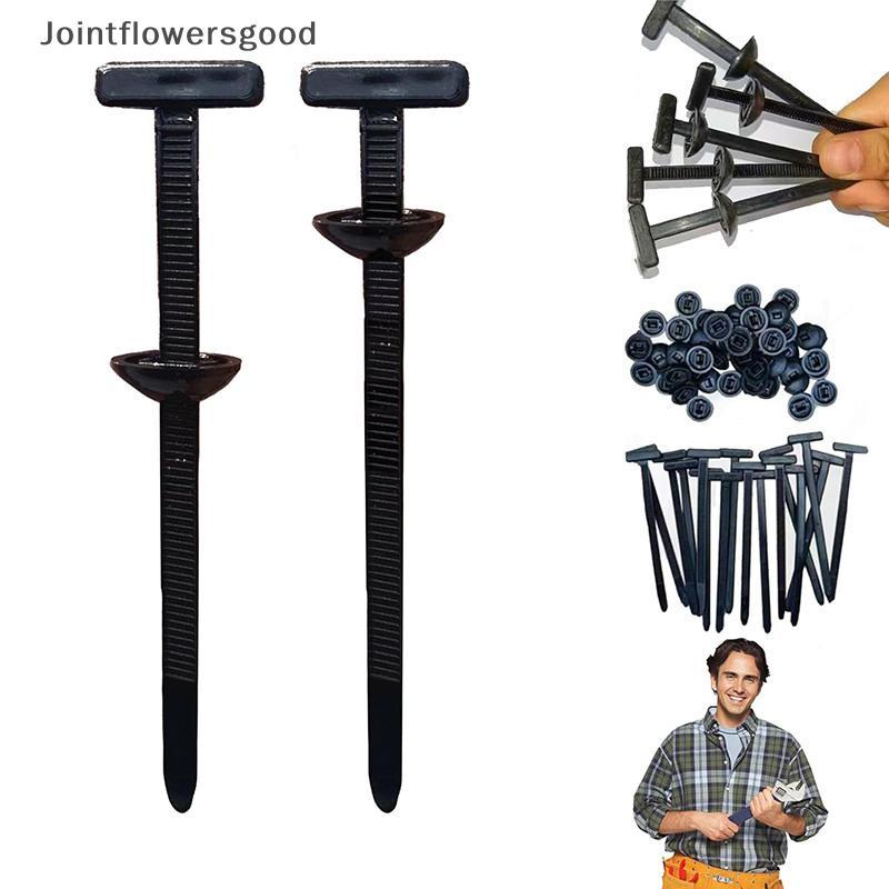 JTFG 10-100Pcs Nylon Universal Cable Tie Bule Auto-Loing Zip Ties Titular Com Botão Pin Multiuso Para Reparação Diária D