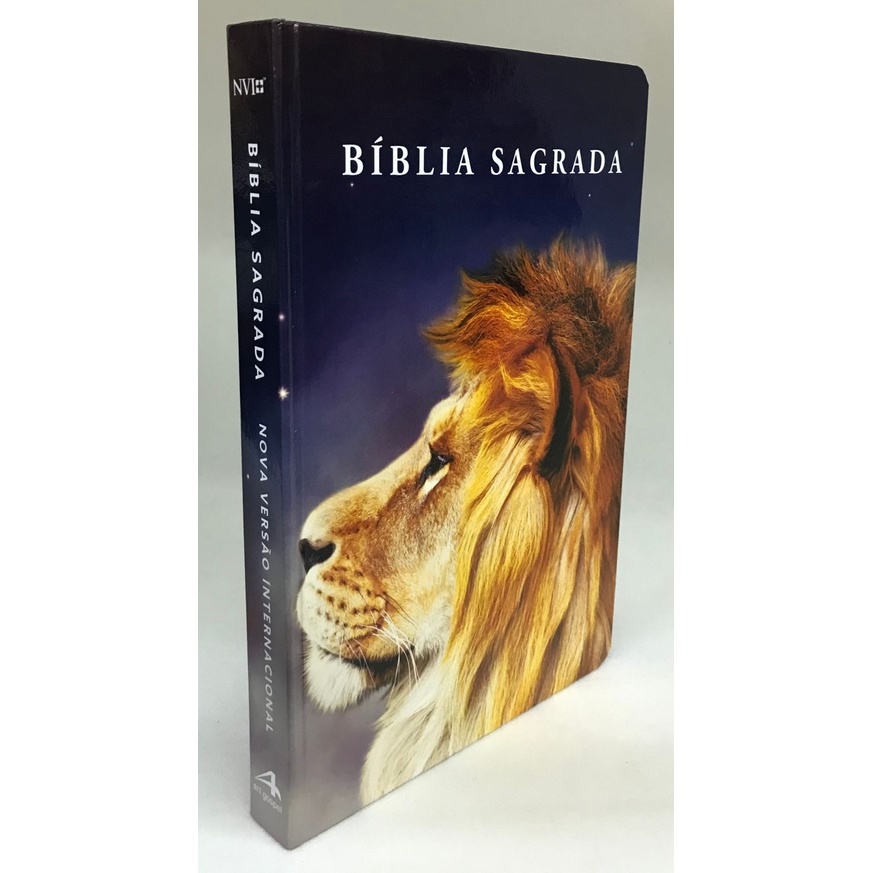 Biblia Slim Nova Versão Internacional Capa Dura Leão Color com Indice