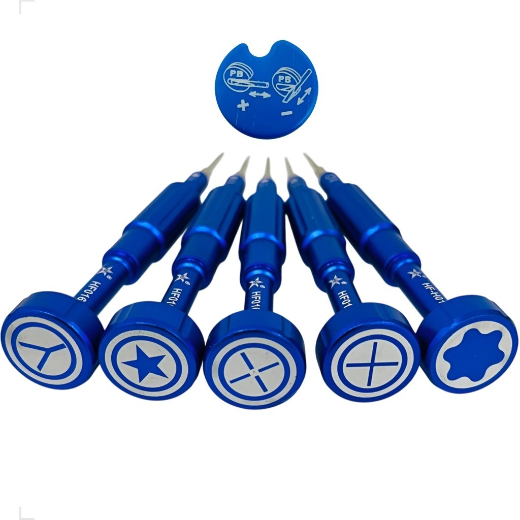 Kit Chaves 5 EM 1 Com Magnetizador De Precisão Profissional  Ideal para Manutenção Android Iphone