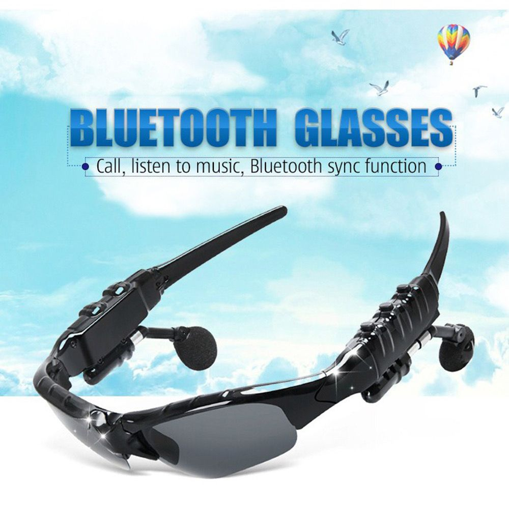 Óculos De Sol Com Bluetooth Portáteis De Esportes Sem Fio Sunglasses Headset V4 Para Android e Iphone