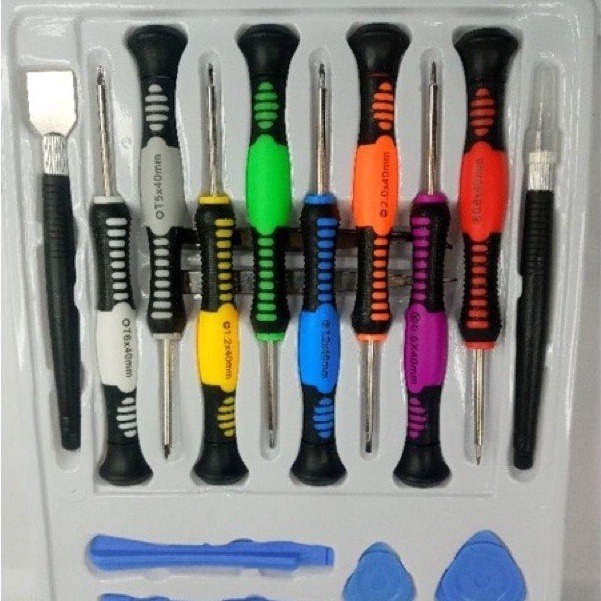 Kit Jogo Chaves Imantada Ferramenta para Manutenção Abrir Celular Tablet Iphone Android 16 peças