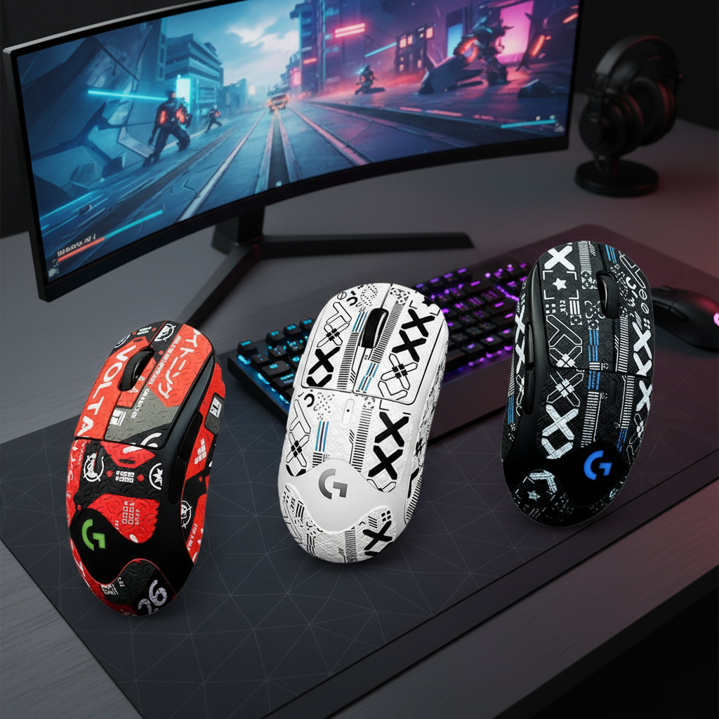 Filme de aderência para Logitech GPW Gen 2, antiderrapante e à prova de suor, protetor para G PRO X SUPERLIGHT.