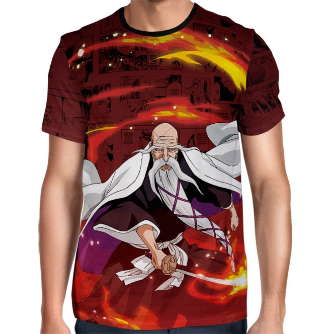 Camisa Full Color Print Red  - Bleach - Yamamoto