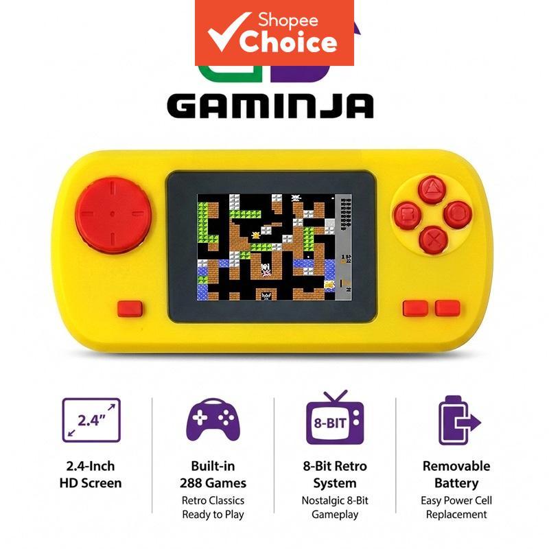 Console de Jogos Retrô GAMINJA, com 288+ jogos integrados, tela de alta definição de 2,4 polegadas, Mini Console