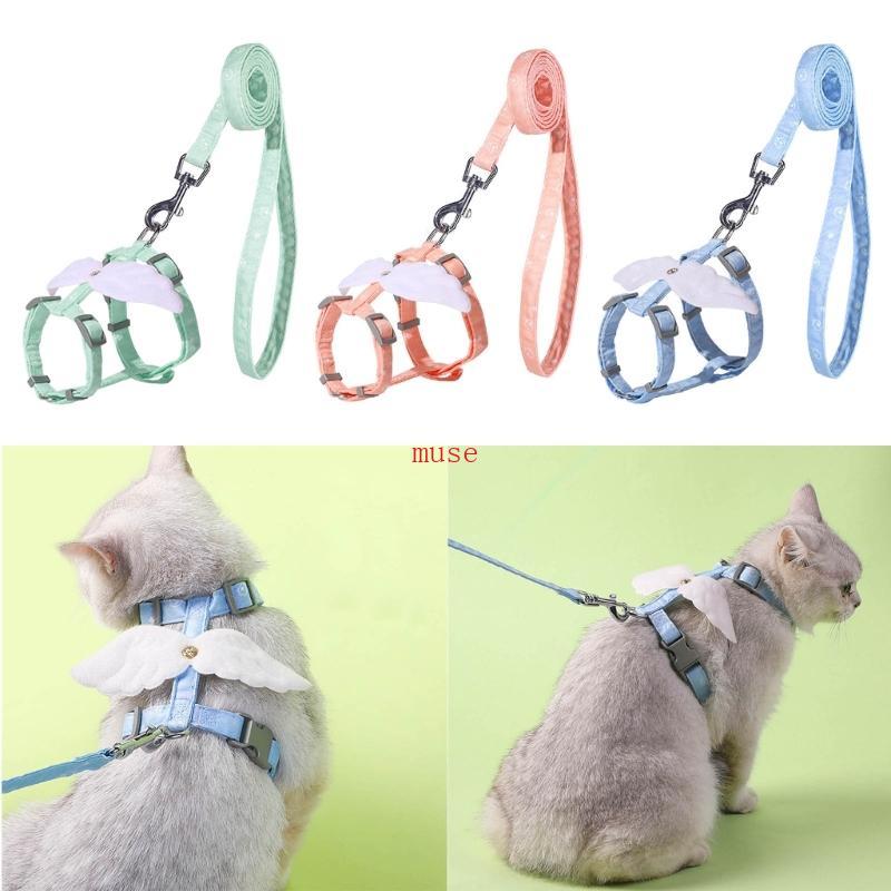 Arnês Para Gatos Pull Leash Caminhada Colete Ajustável À Prova Fuga