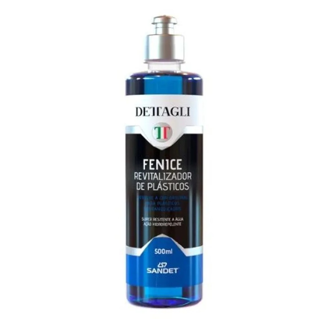 Revitalizador de Plásticos Dettagli Fenice Sandet 500ml Proteção UV para Plásticos e Borrachas