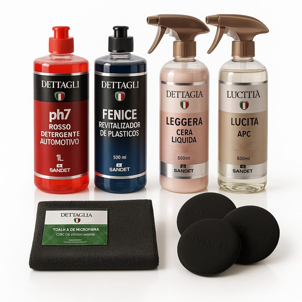 Kit Lavagem Automotiva Ph7 Fenice Leggera Lucita Dettagli