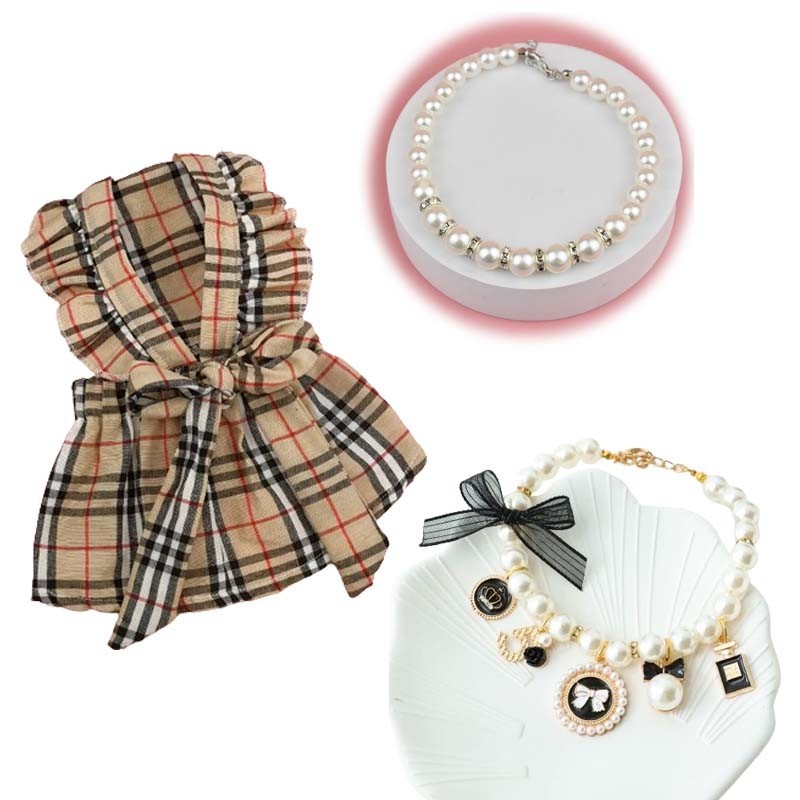 Vestido De Noiva Khaki Para Cachorro Shih Tzu Fêmea JK Saia Em Chapa Colete De Gato Roupas De Casamento Teddy Dog Com Tr