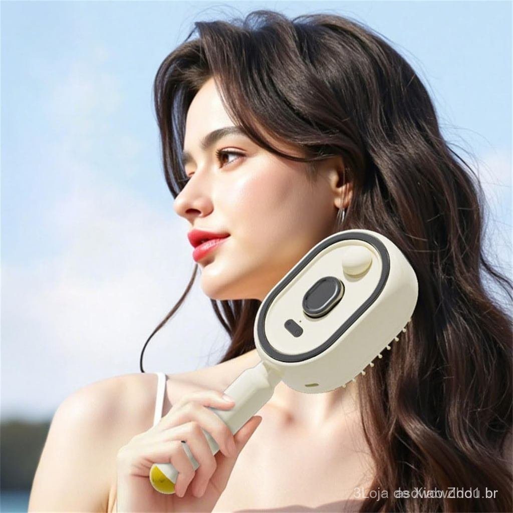 Electric Spray Air Cushion Massage Comb，Detangling Steam Brush，Three-in-one electric spray hair comb，Self-cleaning and