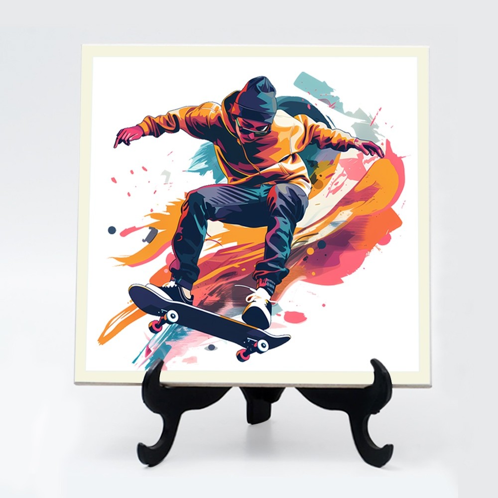 Quadro azulejo Skate Skateboard Skatista shape nose 2405