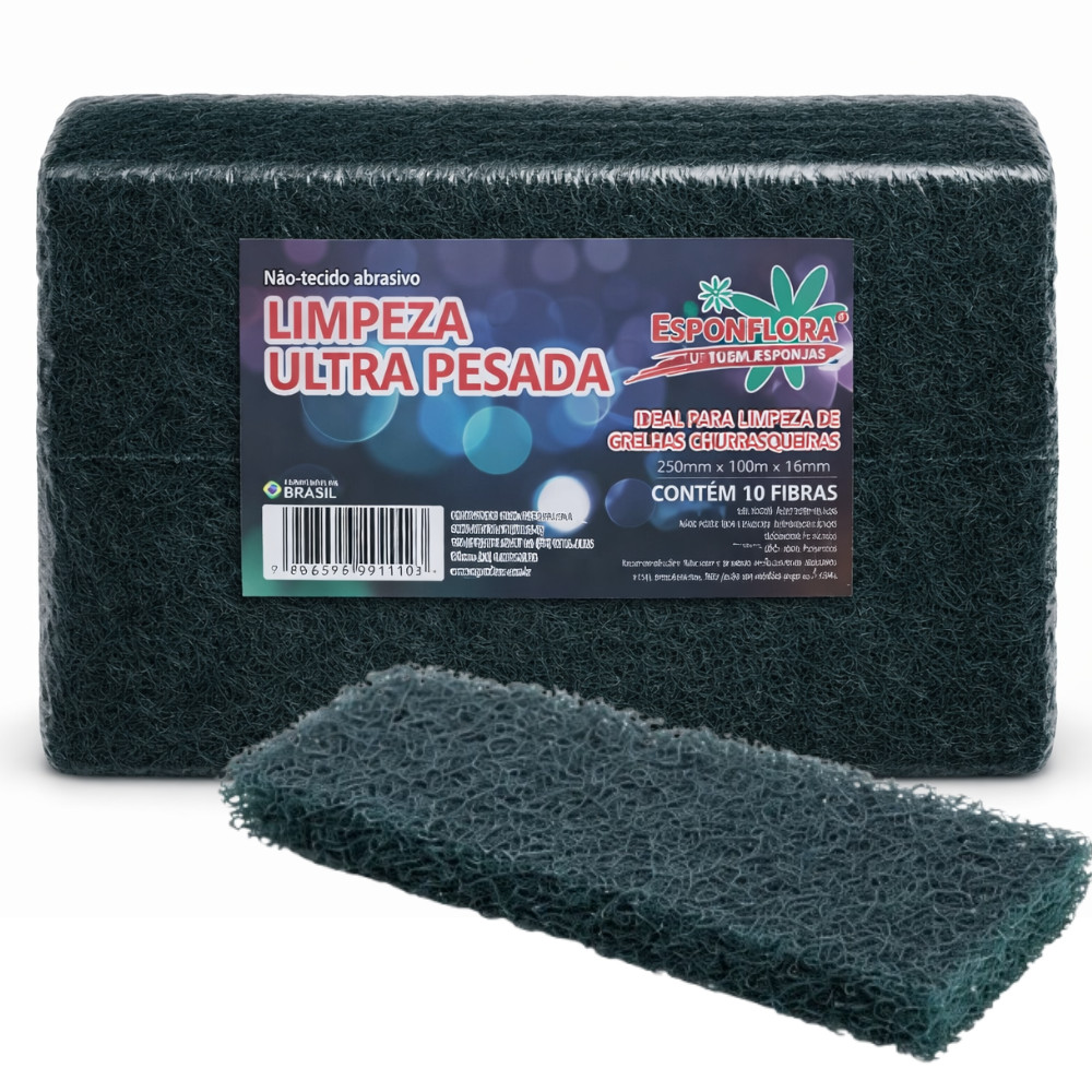 Fibra Abrasiva Para Limpeza Ultra Pesada C/ 10 Un Esponflora