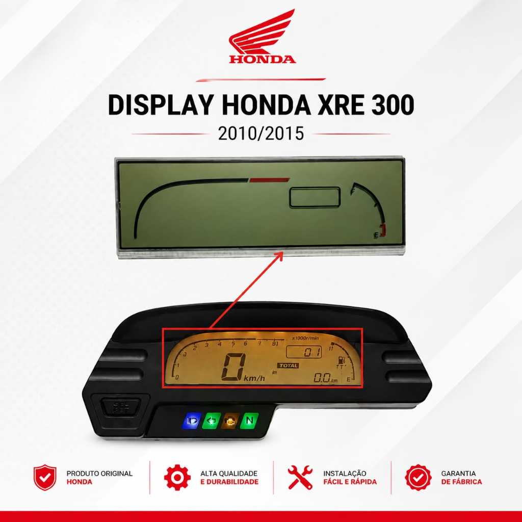 Display Lcd Do Painel Xre 300 2010 a 2015 | Falcon Nx 400i ORIGINAL