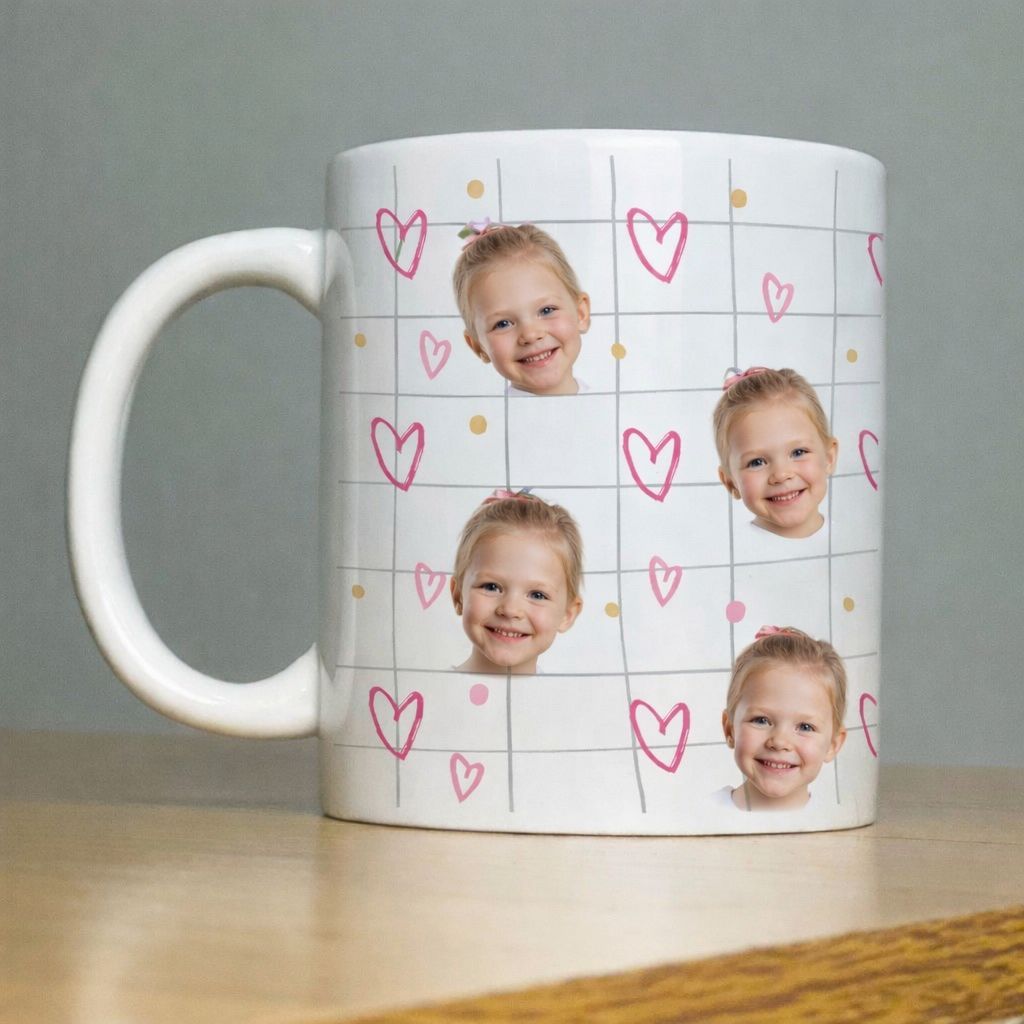 Caneca com Foto Personalizado 325ml | Presente para Família, Amigos e Pets | Porcelana ou Polimero