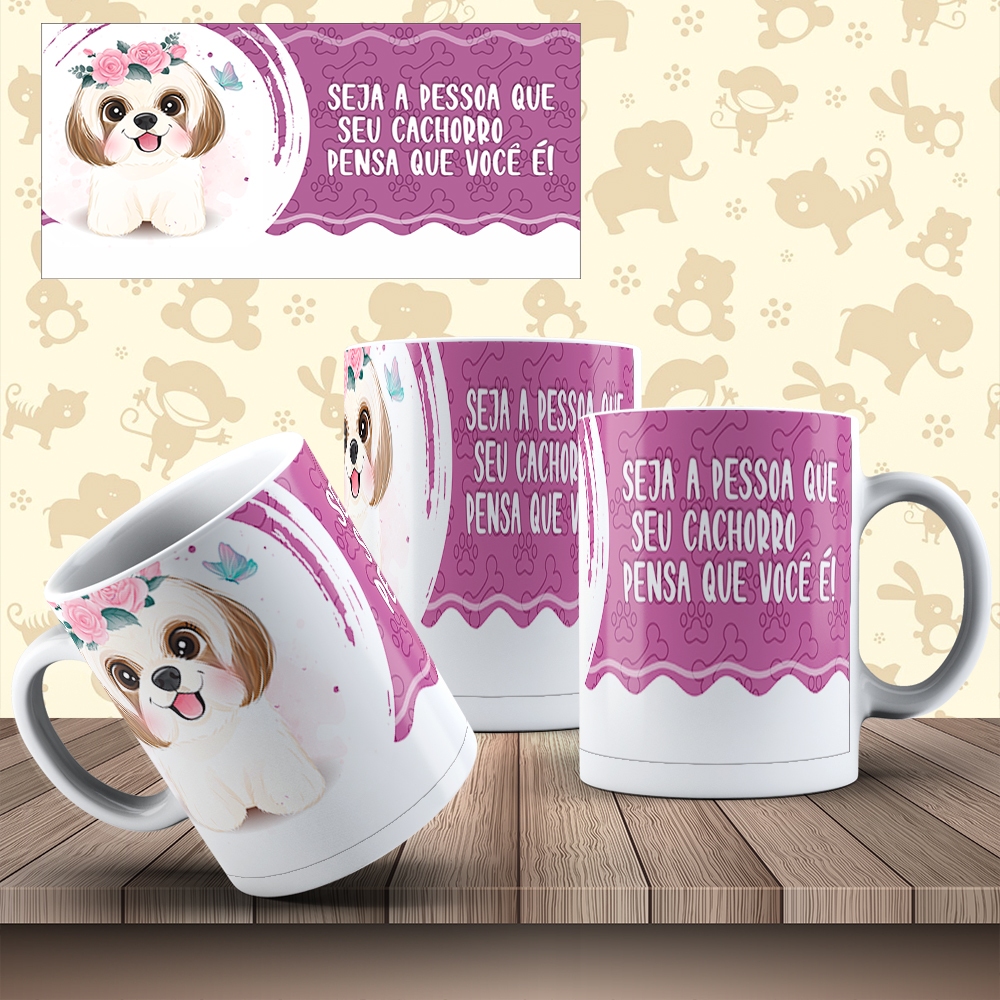 Caneca Cães de Raça | Caneca Pet Lovers | Presente para Apaixonados por Cachorros