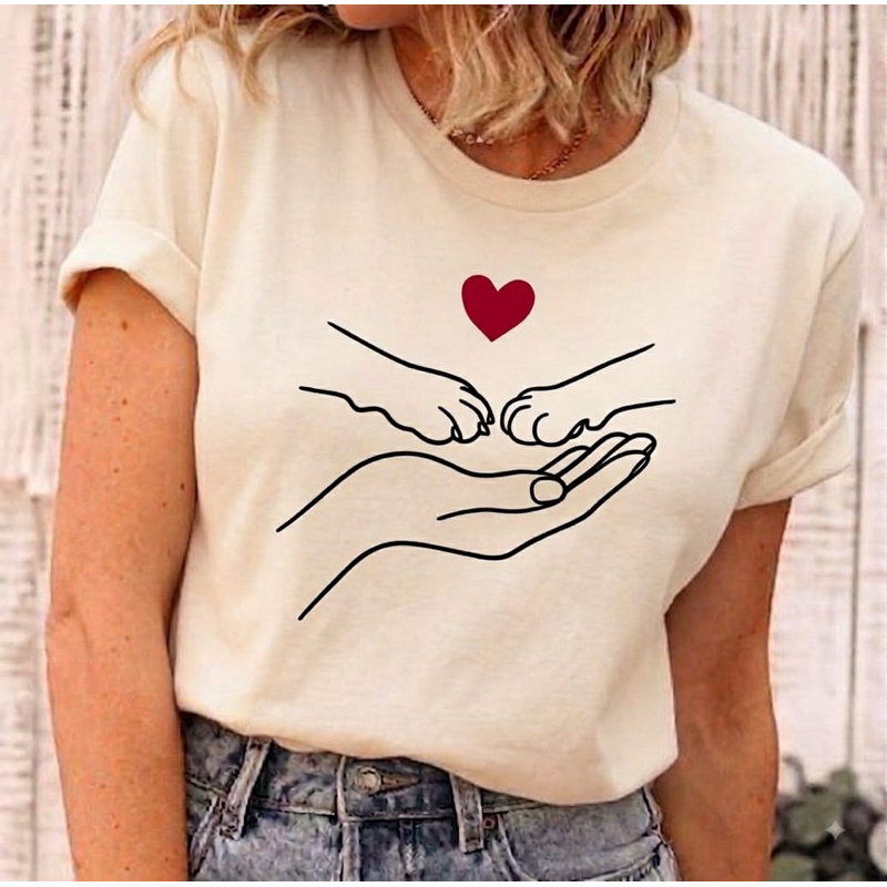 Camiseta Camisa Feminina Família Pet 100% Algodão Tecido Premium Confortável