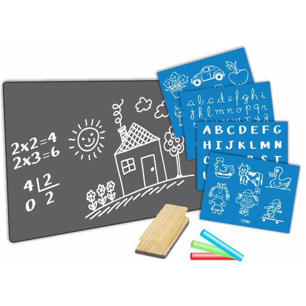 Lousa Infantil Blackboard 30 x 22 Cm com Giz e Apagador