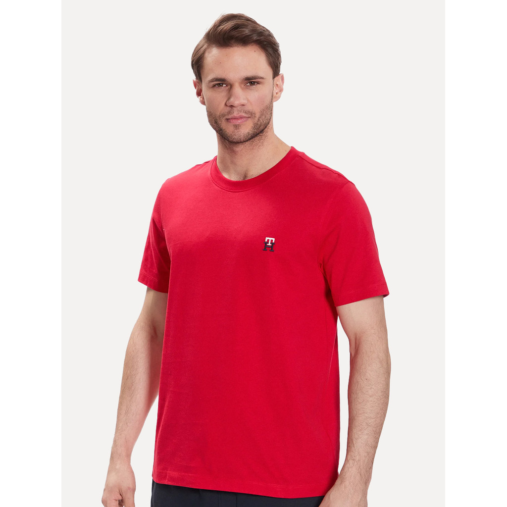 Camiseta Tommy Hilfiger Original Masculina Small Monogram Vermelha
