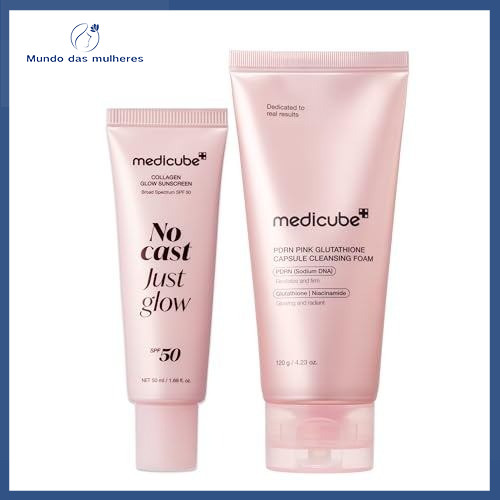 [NEW] Medicube Collagen Glow Sunscreen 50ml + Pdrn Niacinamide Whip Cleanser 120g