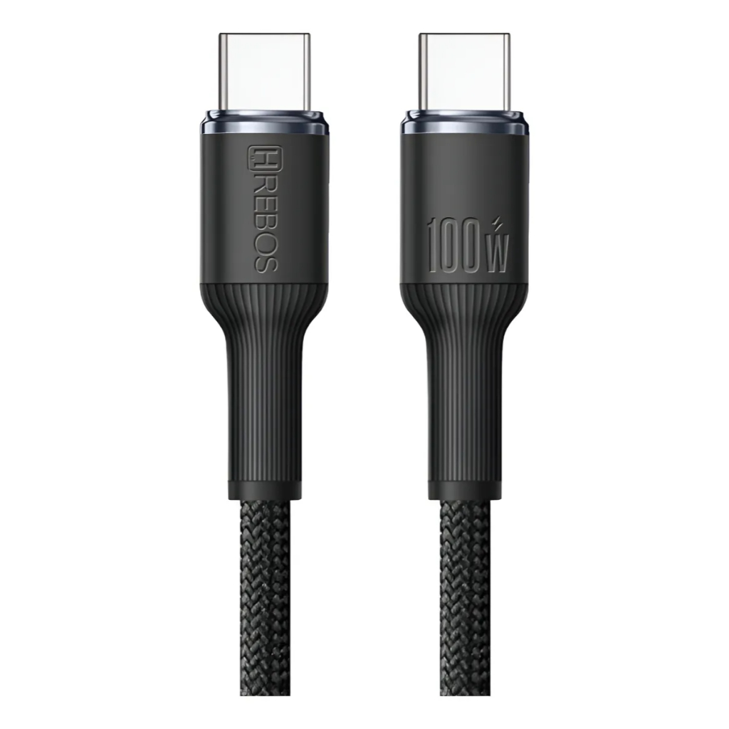 Cabo Trançado Tipo C 100W Android iPhone 15 16 Pro Max Notebook Tablet Carga Rápida Turbo 1m 2m 3m