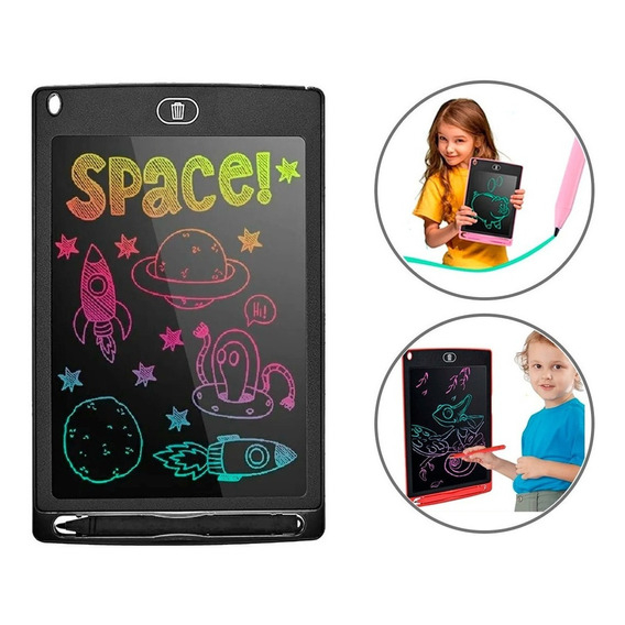 Lousa Mágica Infantil Para Menino e Menina Unissex Tela Colorida Desenhar Escrever Pintar Recados Tablet Lcd  Diversos Tamanhos e Cores Azul Preto Rosa Vermelho Branco Verde