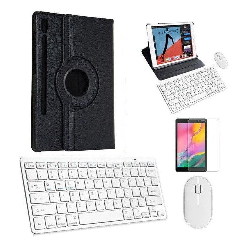 Capa 360 Preto Tecl/mou/p Branco P/galaxy Tab S7 Fet735 12,4