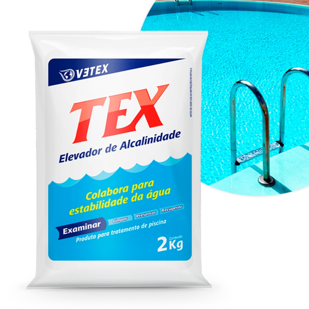 Elevador De Alcalinidade Para Piscina 2 Kg Alcalino Controlador Limpeza Vetex