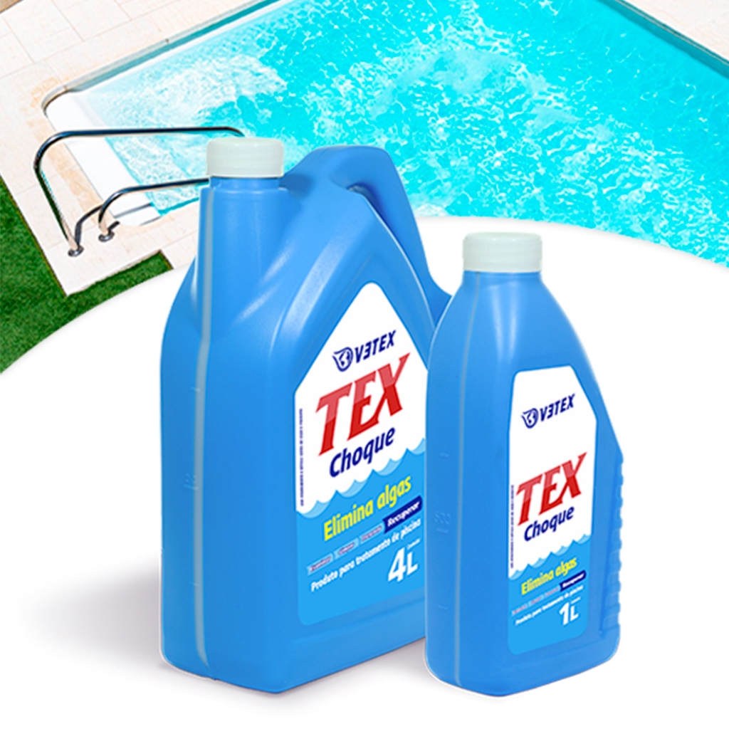 Choque Concentrado Tratamento Para Piscinas Anti Algas Verdes Vetex