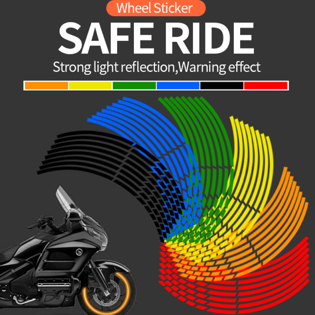 【Durabilidade Premium】✨ Custom Fit Glow ✨ Adesivos De Rodas/Adesivos De Moto/Refletivos Para Roda - Design Resistente Pa