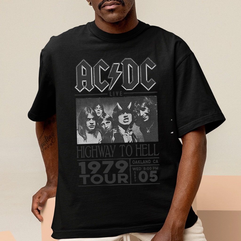 Camiseta Personalizada ACDC Rock Qualidade banda Show Turnê Promoção Algodão