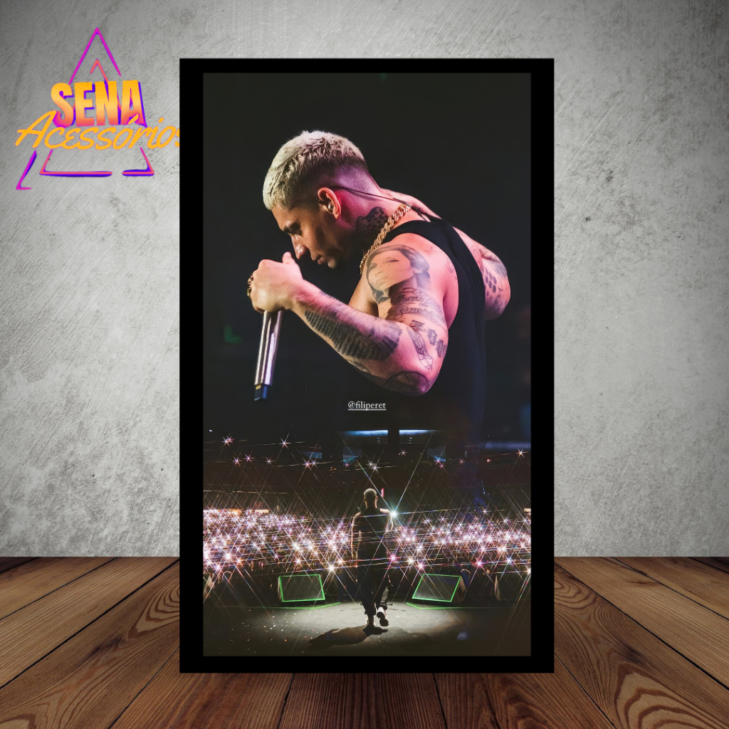 Quadro Decorativo Felipe Ret Show Rap Trap Cantor Para Sala Quarto Escritorio Hd Alta Qualidade
