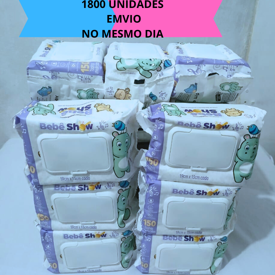 Caixa com 1800 Lenços Umedecidos Bebê Show – Cuidado, Economia e Qualidade!