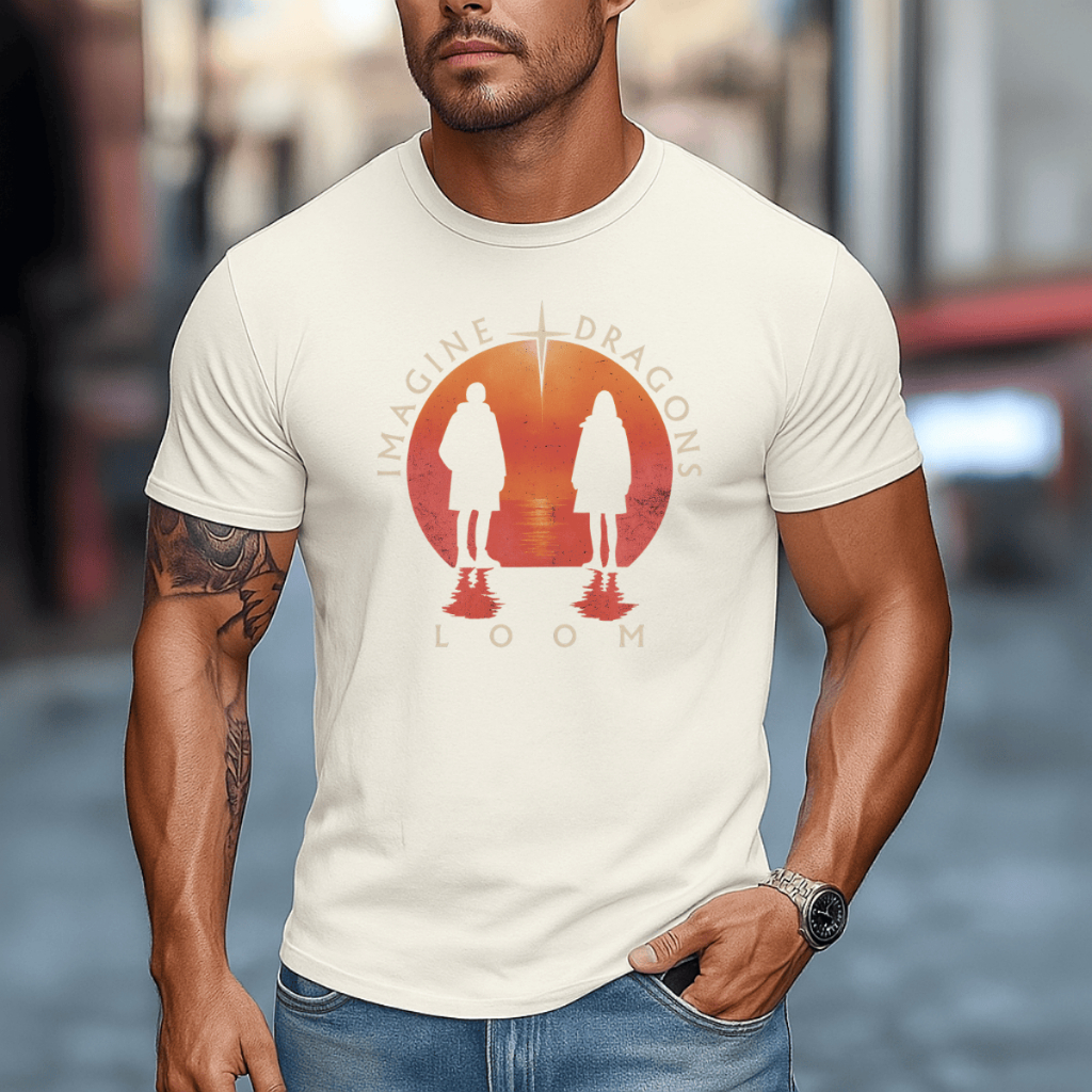 Blusa Feminina Estilo Blogueira de qualidade Algodão Premium Imagine Dragons SHOW camiseta off-white